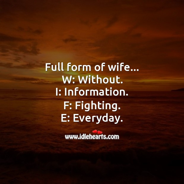 Full form of Wife Picture Quotes Image