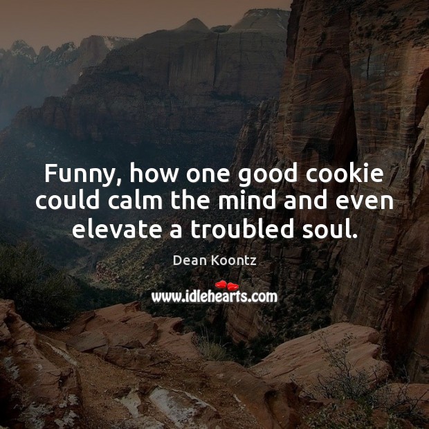 Funny, how one good cookie could calm the mind and even elevate a troubled soul. Image