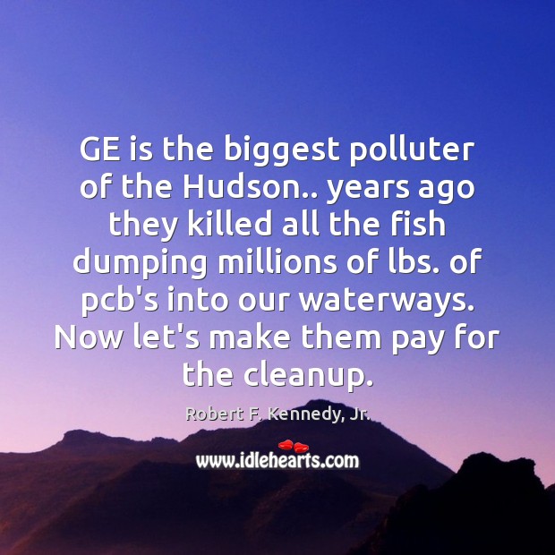 GE is the biggest polluter of the Hudson.. years ago they killed Image