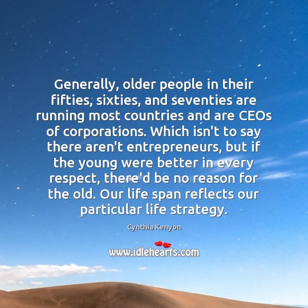 Generally, older people in their fifties, sixties, and seventies are running most Image