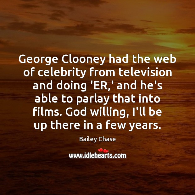 George Clooney had the web of celebrity from television and doing ‘ER, Image