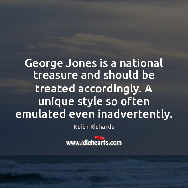 George Jones is a national treasure and should be treated accordingly. A Image
