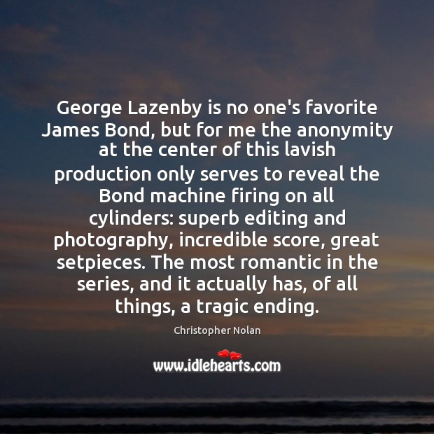 George Lazenby is no one’s favorite James Bond, but for me the Image