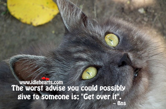The worst advice Bns Picture Quote
