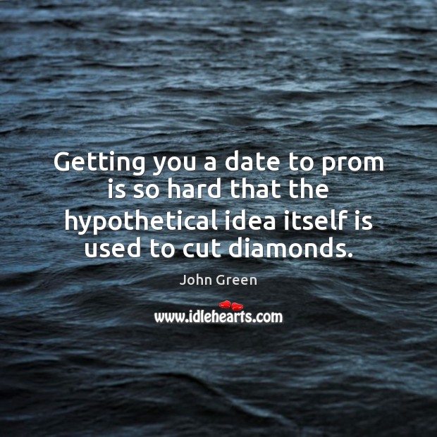 Getting you a date to prom is so hard that the hypothetical Image