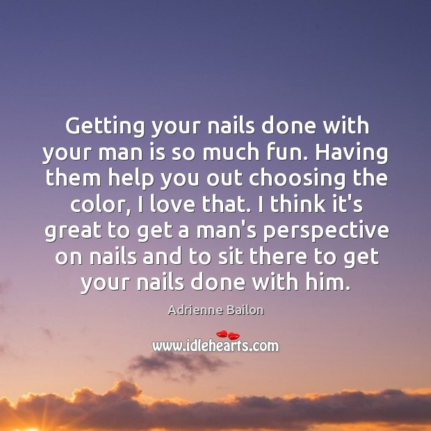 Getting your nails done with your man is so much fun. Having Image
