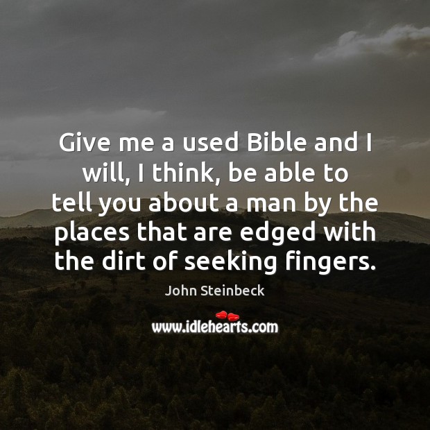 Give me a used Bible and I will, I think, be able Image