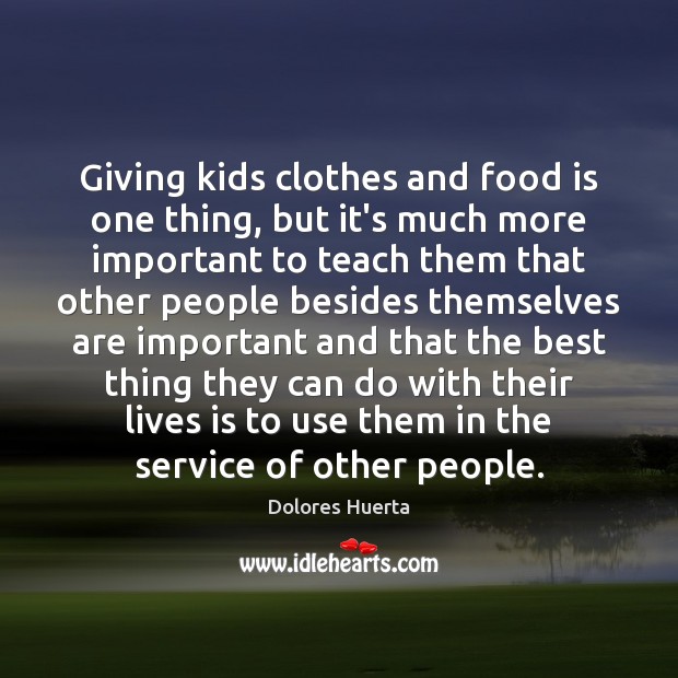 Giving kids clothes and food is one thing, but it’s much more Image