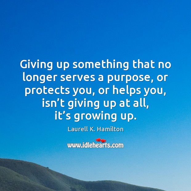 Giving up something that no longer serves a purpose, or protects you, Image