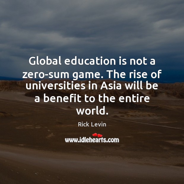 Global education is not a zero-sum game. The rise of universities in Image