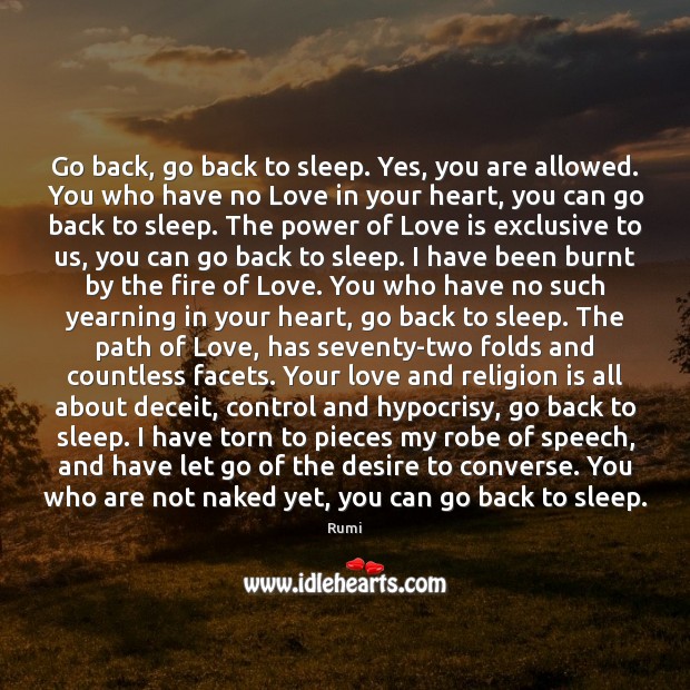Go back, go back to sleep. Yes, you are allowed. You who Religion Quotes Image