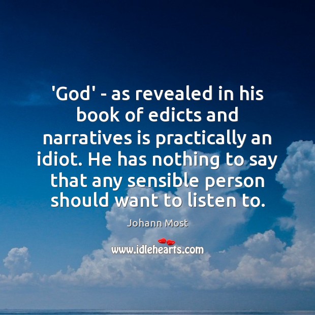 ‘God’ – as revealed in his book of edicts and narratives is Image