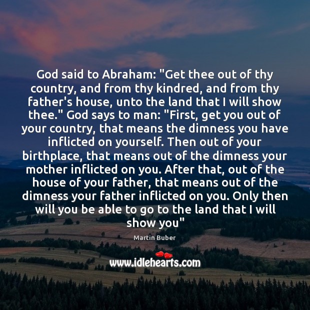 God said to Abraham: “Get thee out of thy country, and from Image