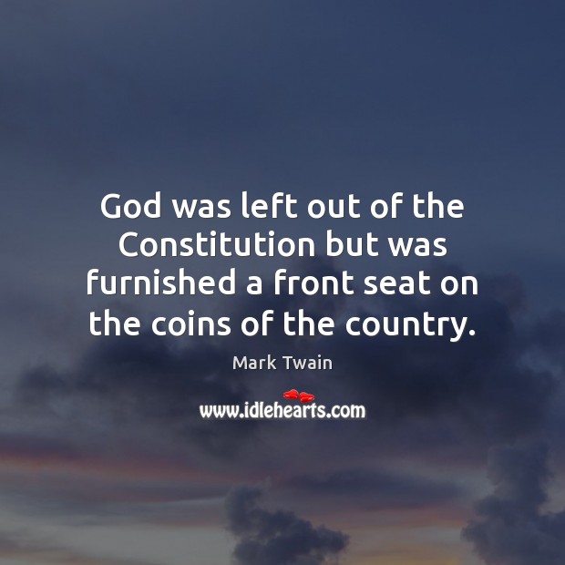 God was left out of the Constitution but was furnished a front Image