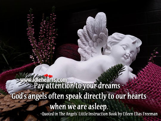 God’s angels often speak directly to our hearts Image
