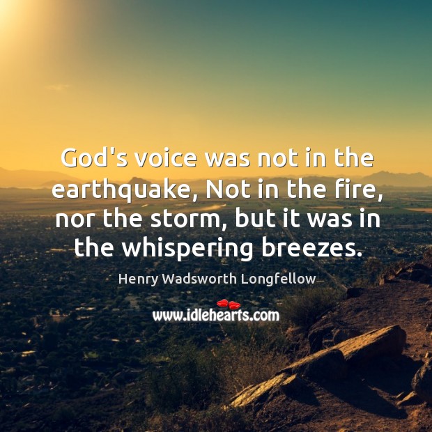 God’s voice was not in the earthquake, Not in the fire, nor Image