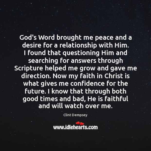 God’s Word brought me peace and a desire for a relationship with Image