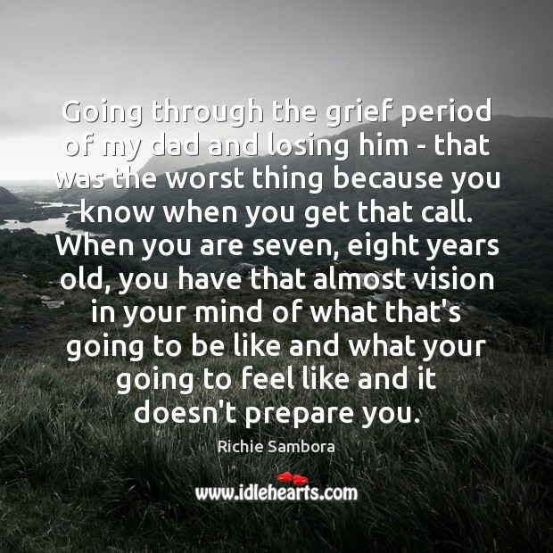 Going through the grief period of my dad and losing him – Image