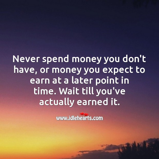 Golden rule of money. Expect Quotes Image