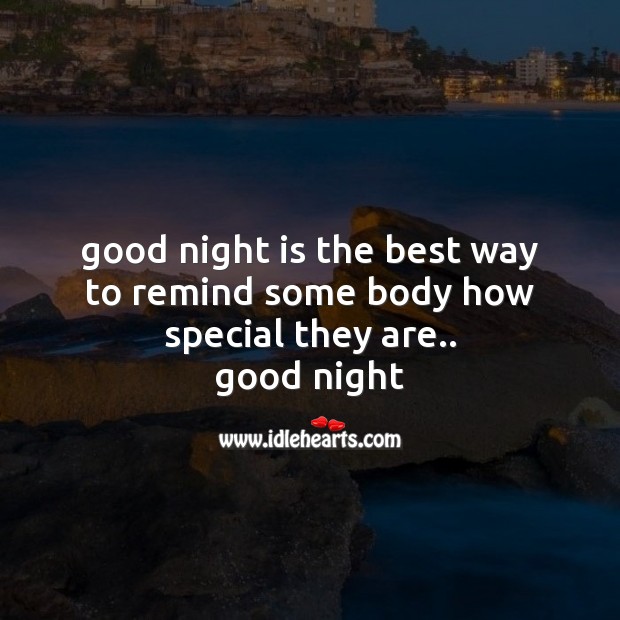Good night is the best way Good Night Quotes Image