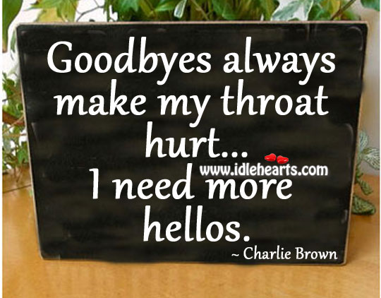 Goodbyes always make my throat hurt Image