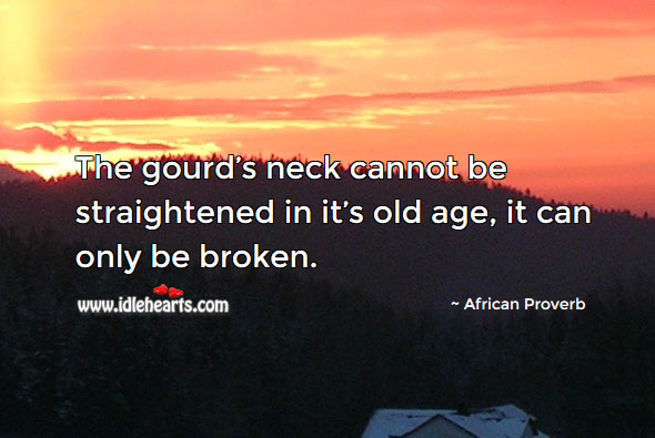 The gourd’s neck cannot be straightened in it’s old age. Image