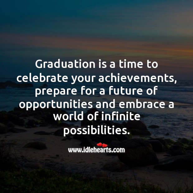 Graduation is a time to celebrate your achievements. Image