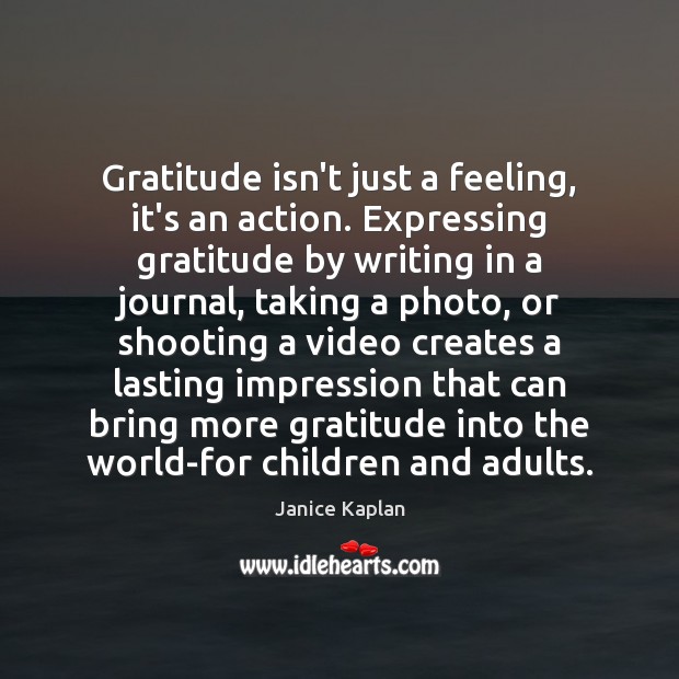 Gratitude isn’t just a feeling, it’s an action. Expressing gratitude by writing Image