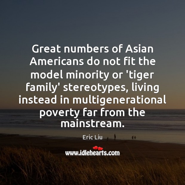 Great numbers of Asian Americans do not fit the model minority or Image