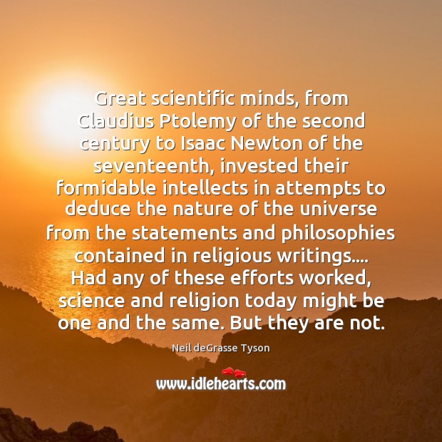 Great scientific minds, from Claudius Ptolemy of the second century to Isaac Image