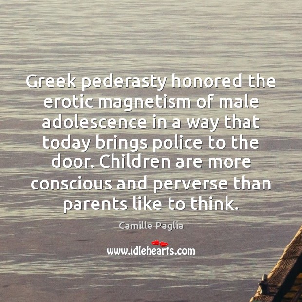 Greek pederasty honored the erotic magnetism of male adolescence in a way Image