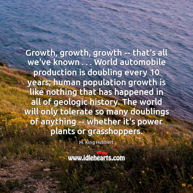 Growth, growth, growth — that’s all we’ve known . . . World automobile production is Image