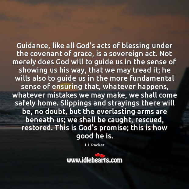 Guidance, like all God’s acts of blessing under the covenant of grace, J. I. Packer Picture Quote