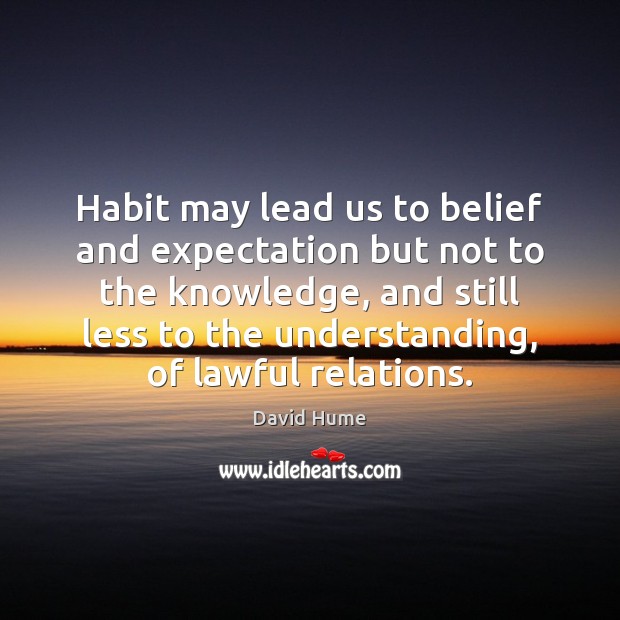 Habit may lead us to belief and expectation but not to the Image