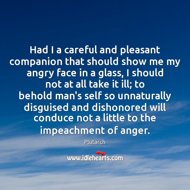 Had I a careful and pleasant companion that should show me my Plutarch Picture Quote