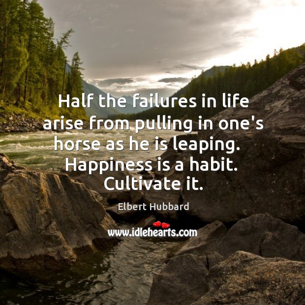 Half the failures in life arise from pulling in one’s horse as Image
