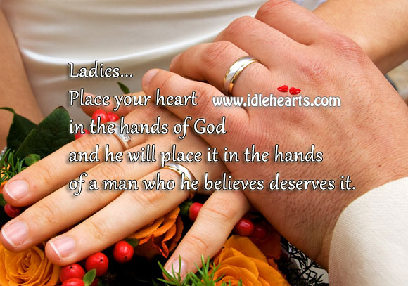 Place your heart in the hands of God Image