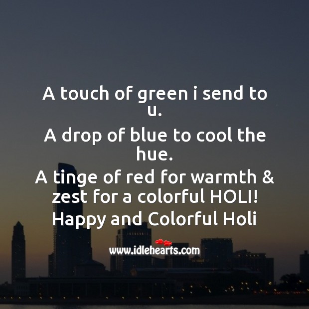 Happy and colorful holi Holi Messages Image