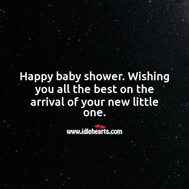 Happy baby shower. Wishing you all the best. Baby Shower Messages Image