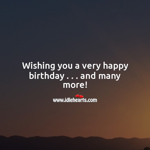 Happy birthday… And have many more! Wishing You Messages Image