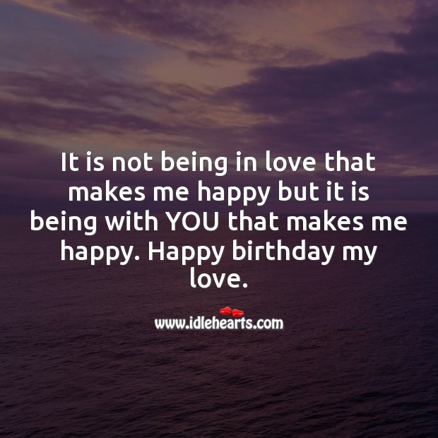 Happy birthday, love of my life. Birthday Love Messages Image