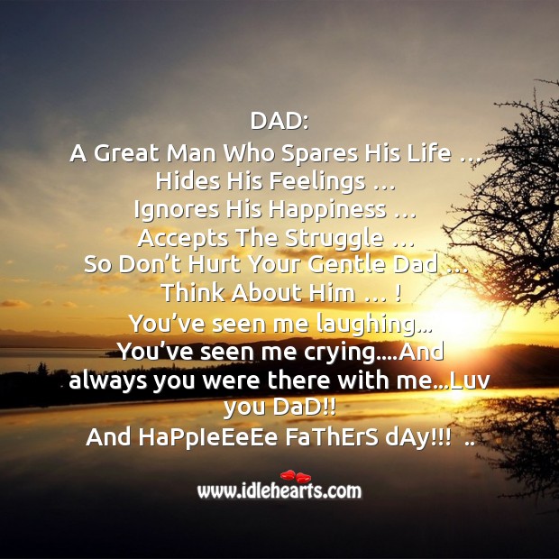 Happy fathers day… Dad!!! Father’s Day Messages Image