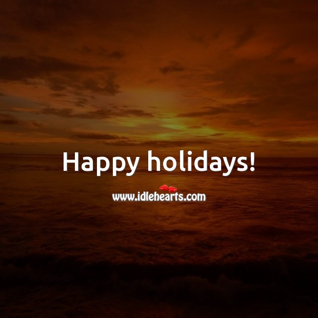 Happy holidays! Image