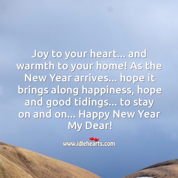 Happy new year my dear! New Year Quotes Image