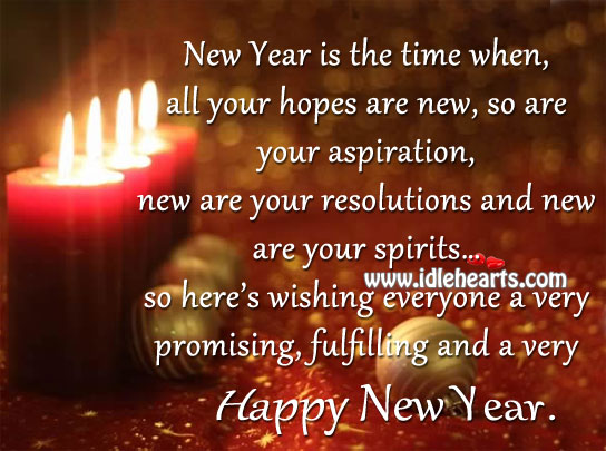 Have a promising and fulfilling new year Happy New Year Messages Image