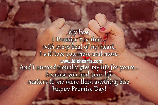 Happy Promise Day – Promise to be faithful, supportive, and loyal. Valentine’s Day Image