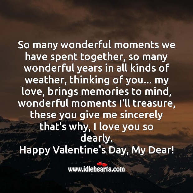 Happy valentine’s day, my dear! Valentine’s Day Messages Image