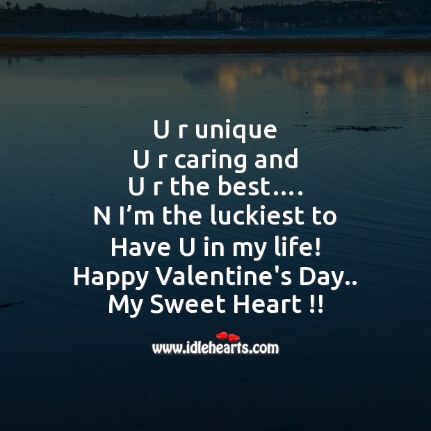 Happy valentine’s day.. My sweet heart !! Care Quotes Image