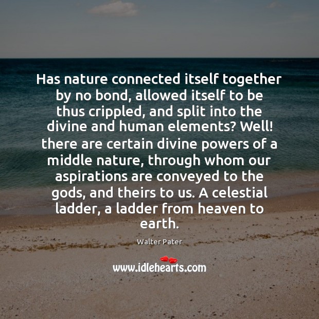 Has nature connected itself together by no bond, allowed itself to be Image