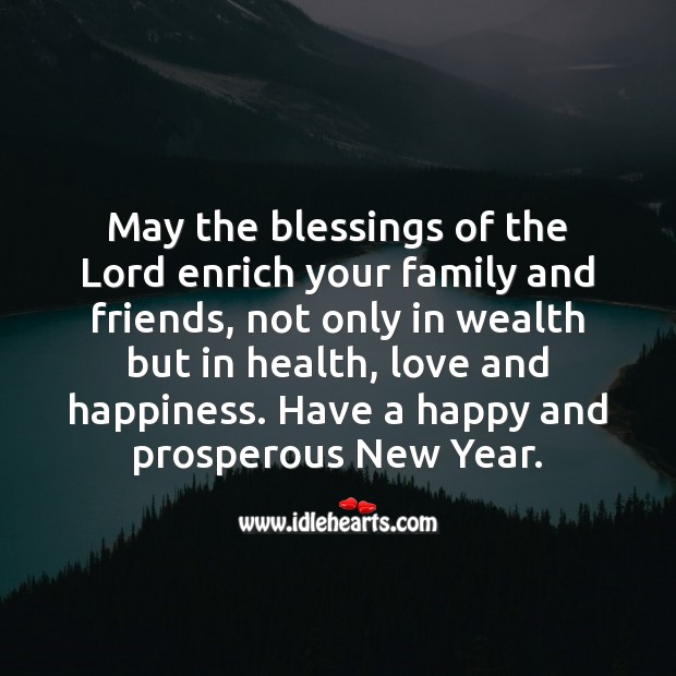 Have a happy and prosperous New Year. Blessings Quotes Image